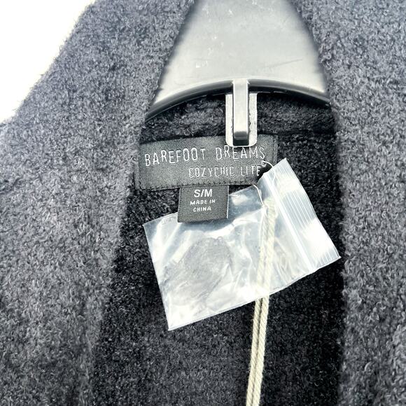 Barefoot Dreams Womens CozyChic Lite Island Wrap Cardigan Small/Medium Black NWT - Picture 9 of 15